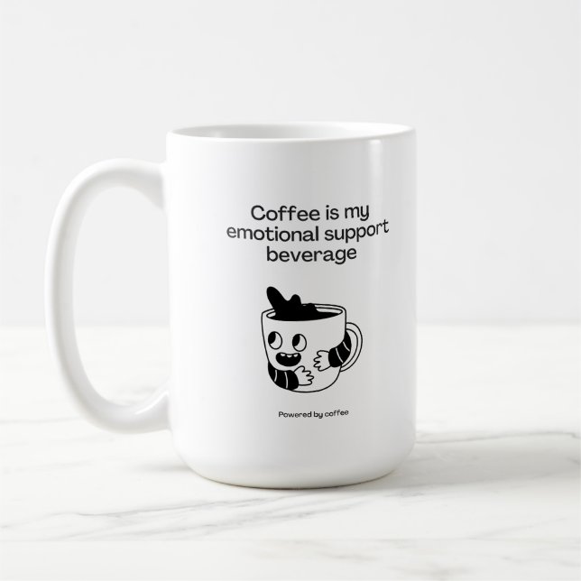 Coffee is My Emotional Support Beverage Mug (Left)