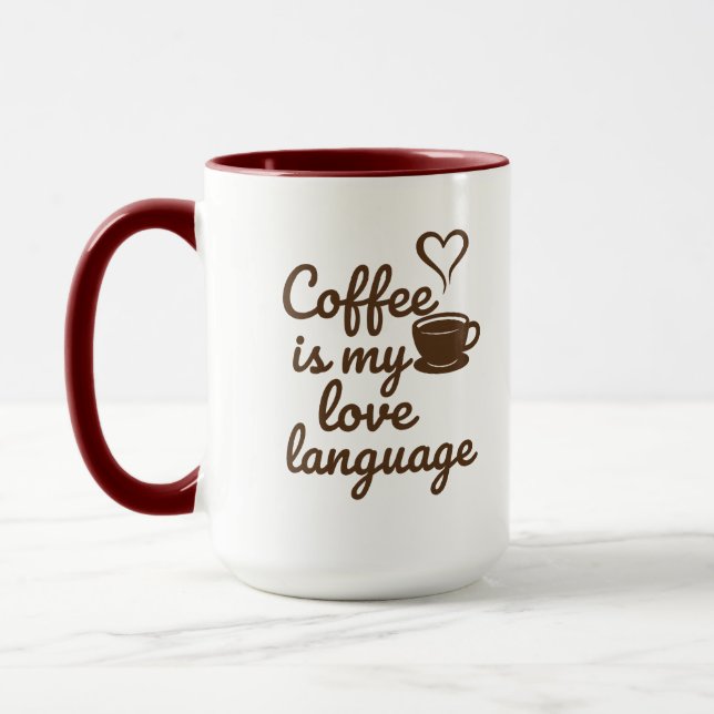 Coffee Is My Love Language Premium Mug (Left)