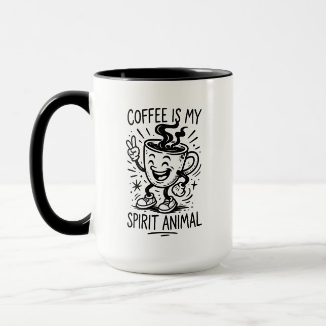 Coffee is My Spirit Animal Premium Mug (Left)