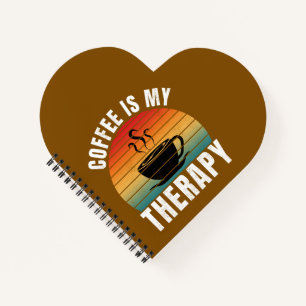 coffee is my therapy caffeine funny coffee lover notebook