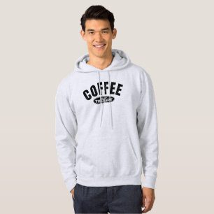 coffee is my therapy caffeine funny typography hoodie