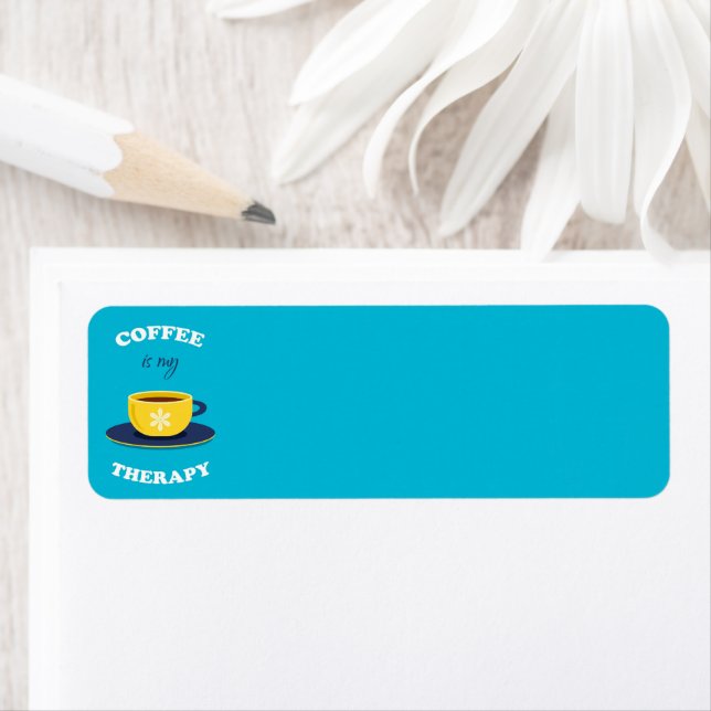 Coffee Is My Therapy Return Address Label (Insitu)