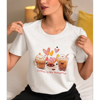 Coffee Is My Valentine | Coffee Valentine T-Shirt