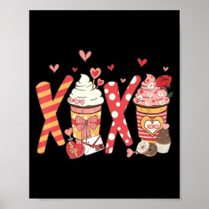 Coffee Is My Valentine Funny Teacher Coffee Lover  Poster