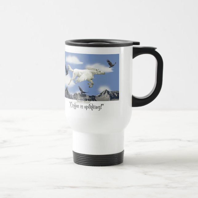 COFFEE IS UPLIFTING! Pegasus Fantasy Drinking Mug (Right)