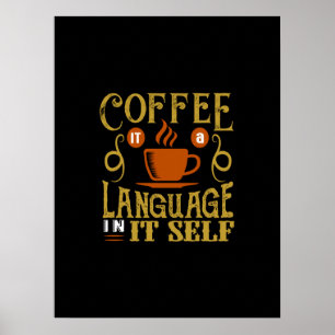 coffee it a language in itself poster