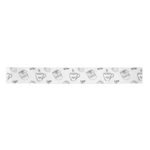 Coffee, Jam and Strawberry Satin Ribbon