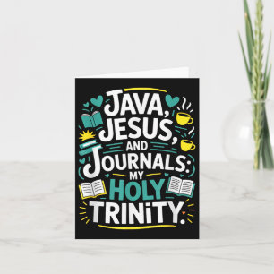 Coffee Jesus Journal Christian Book Lover Card