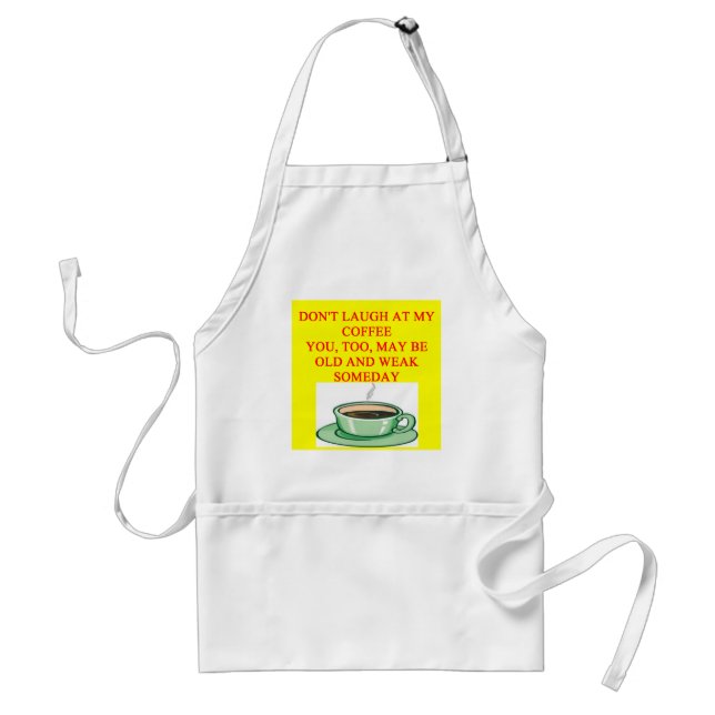 coffee joke standard apron (Front)