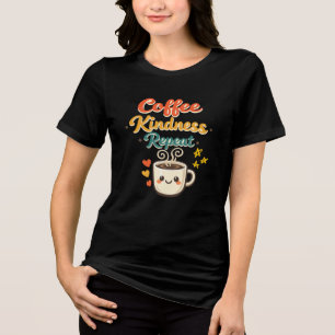 Coffee Kindness Repeat Cute Retro Coffee Lover T-S Tri-Blend Shirt