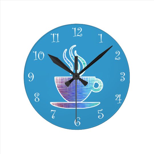Coffee Kitchen Wall Clocks Zazzle Co Uk