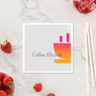 Coffee Klatsch Logo Grey Napkin
