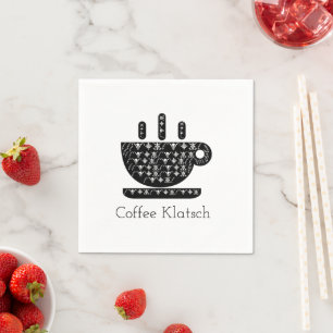 Coffee Klatsch White Floral White Napkin
