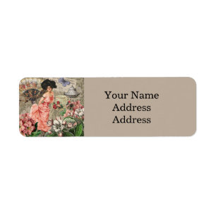 Coffee Lady Victorian Woman Pink Rich Gown
