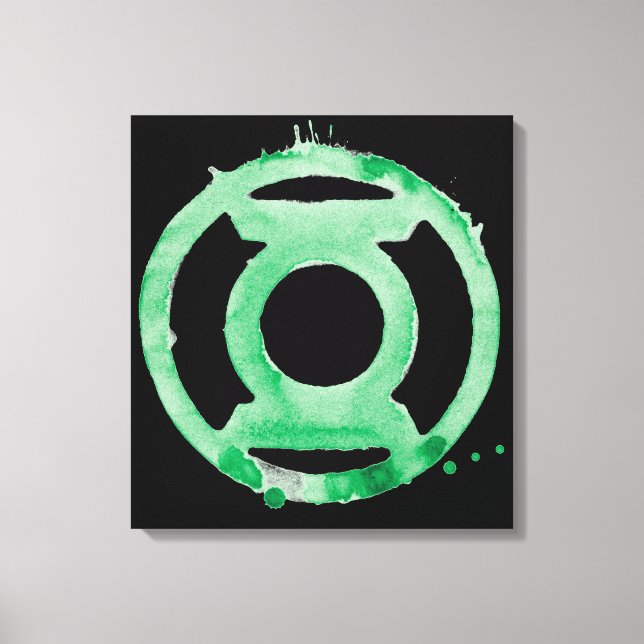 Coffee Lantern Symbol - Green Canvas Print (Front)
