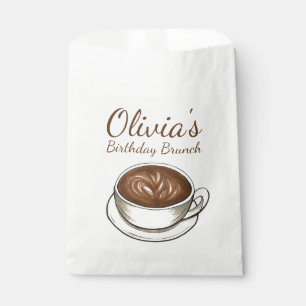 Coffee Latte Cappuccino Birthday Party Brunch Favour Bags