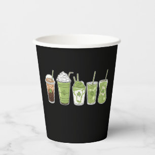 Coffee Latte Green Cute Irish St Patrick's Day Paper Cups
