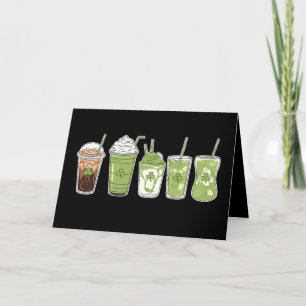 Coffee Latte Green Cute Irish St Patrick's Day Thank You Card