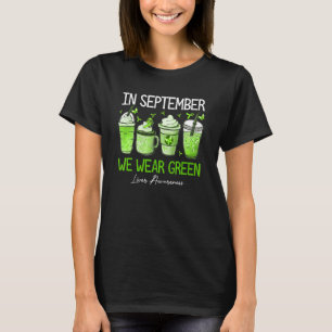 Coffee Latte In September We Wear Green Liver T-Shirt