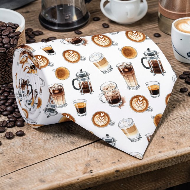 Coffee Latte Lovers Custom Necktie (Creator Uploaded)