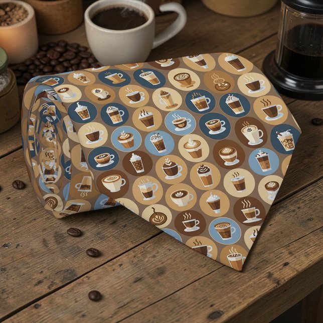 Coffee Latte Lovers Custom Necktie (Creator Uploaded)