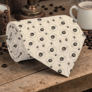 Coffee Latte Lovers Custom Necktie