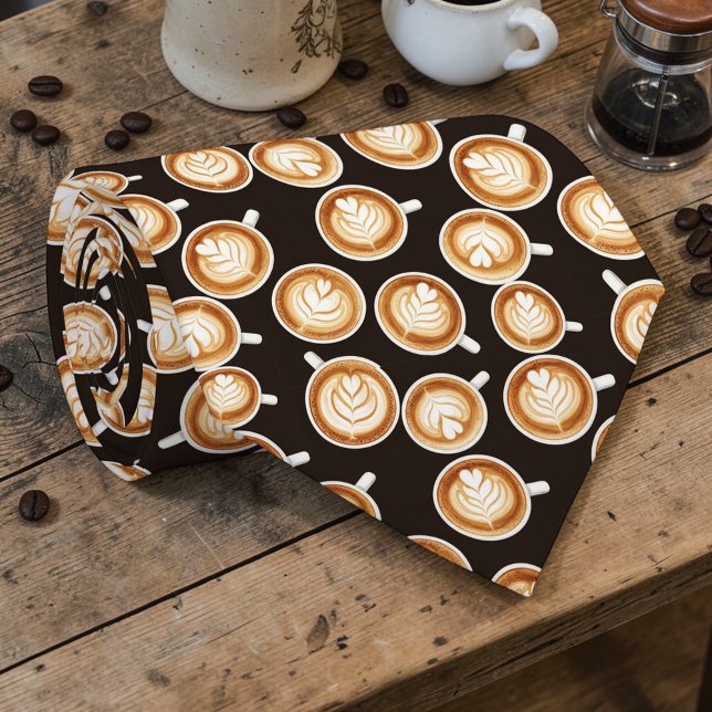 Coffee Latte Lovers Custom Necktie (Creator Uploaded)