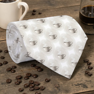 Coffee Latte Lovers Custom Necktie