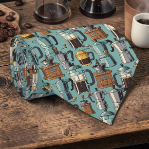 Coffee Latte Lovers Custom Necktie