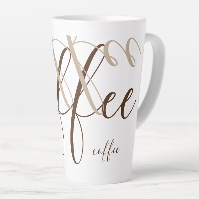 coffee latte mug (Right Angle)