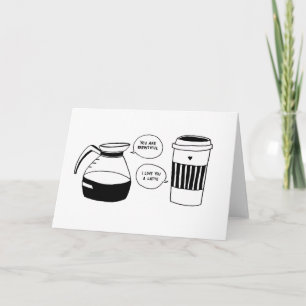Coffee Latte Valentine's Love Holiday Card