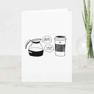 Coffee Latte Valentine's Love Holiday Card
