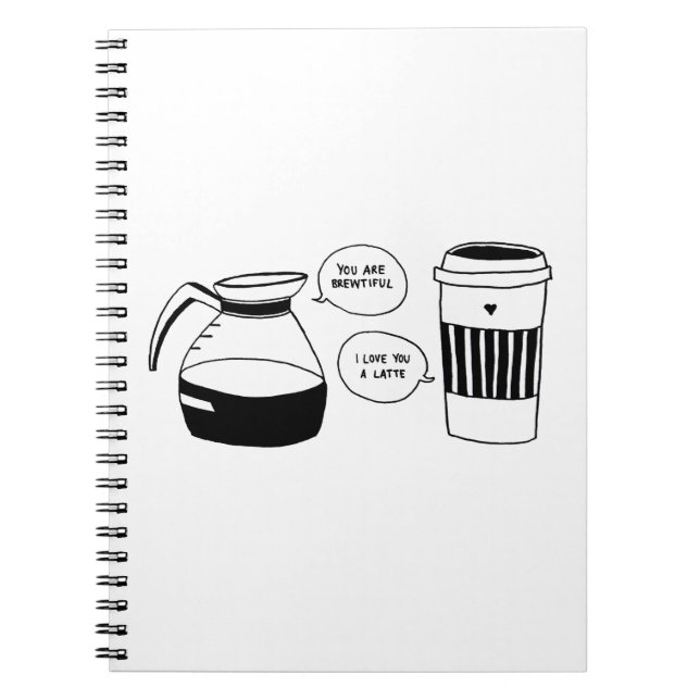 Coffee Latte Valentine's Love Notebook (Front)