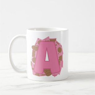 Coffee Letter A: Monogram Initial Mug