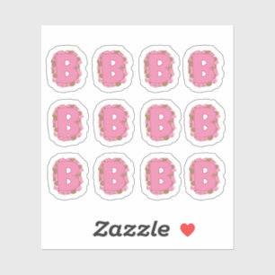 Coffee Letter B: Monogram Initial Sheet