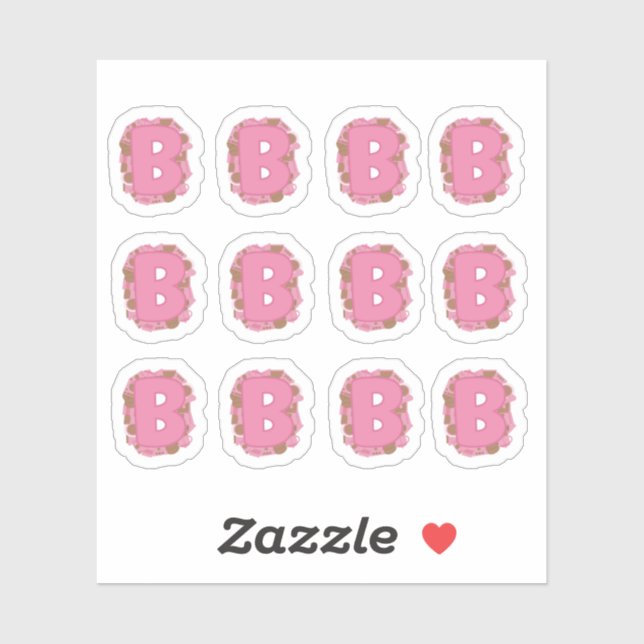 Coffee Letter B: Monogram Initial Sheet (Sheet)