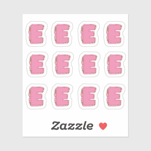 Coffee Letter E: Monogram Initial Sheet (Sheet)