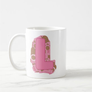 Coffee Letter L: Monogram Initial Mug