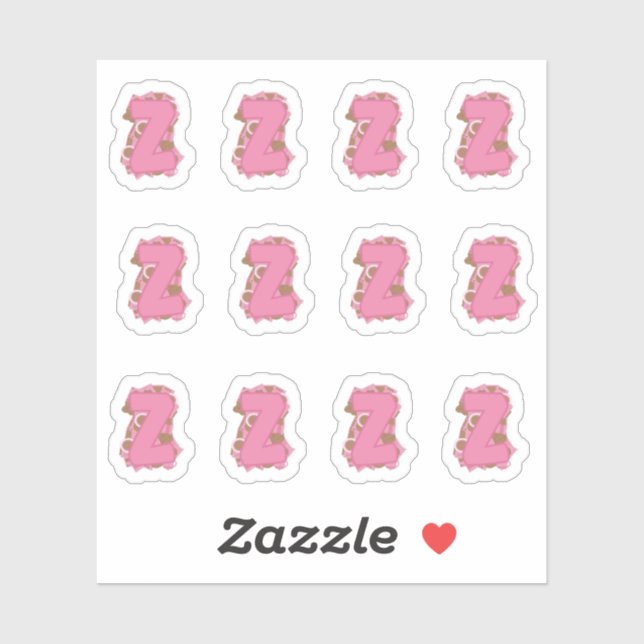 Coffee Letter Z: Monogram Initial Sheet (Sheet)