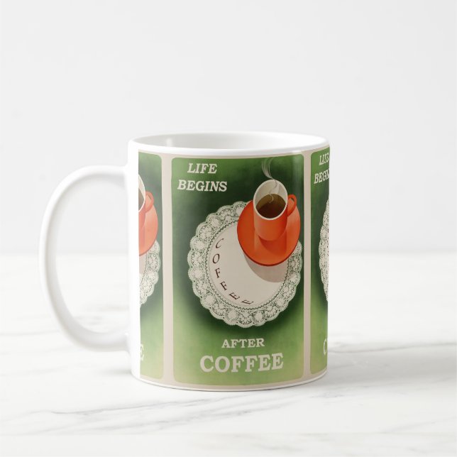 Coffee Life Funny Slogan Coffee Mug (Left)