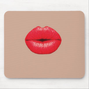 Coffee Lips kiss kiss pop art Mouse Mat