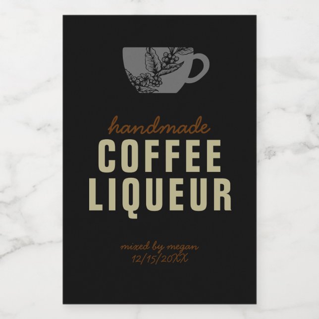 Coffee Liqueur Wine Label (Single Label)