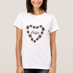 Coffee Love Coffee Bean Heart T-Shirt
