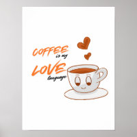 Coffee Love – Cute Coffee Illustration Cafe Wall P