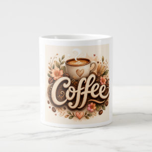 Coffee Love Floral Large Coffee Mug