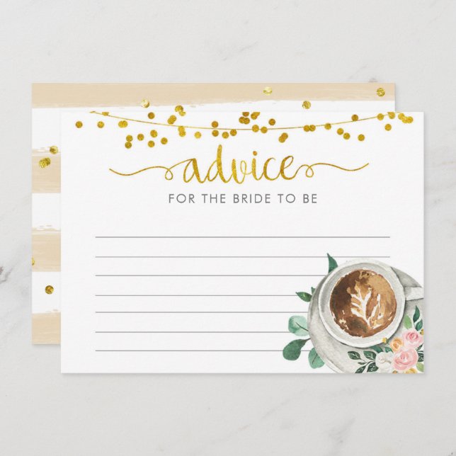 Coffee Love is Brewing Advice for the bride to be (Front/Back)