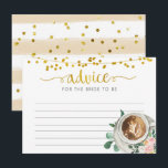 Coffee Love is Brewing Advice for the bride to be Card<br><div class="desc">Coffee Love is Brewing Theme Advice for the bride to be</div>