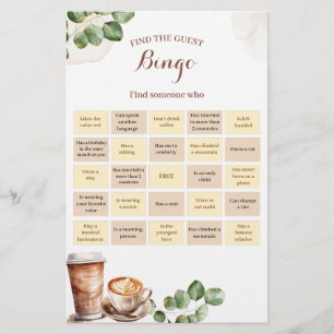 Coffee Love is Brewing Bingo Games Card