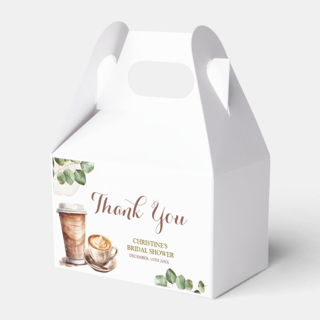 Coffee Love is Brewing Bridal Shower Favour Box (Front Side)