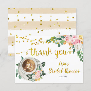Coffee Love is Brewing Bridal Shower Thank You Car